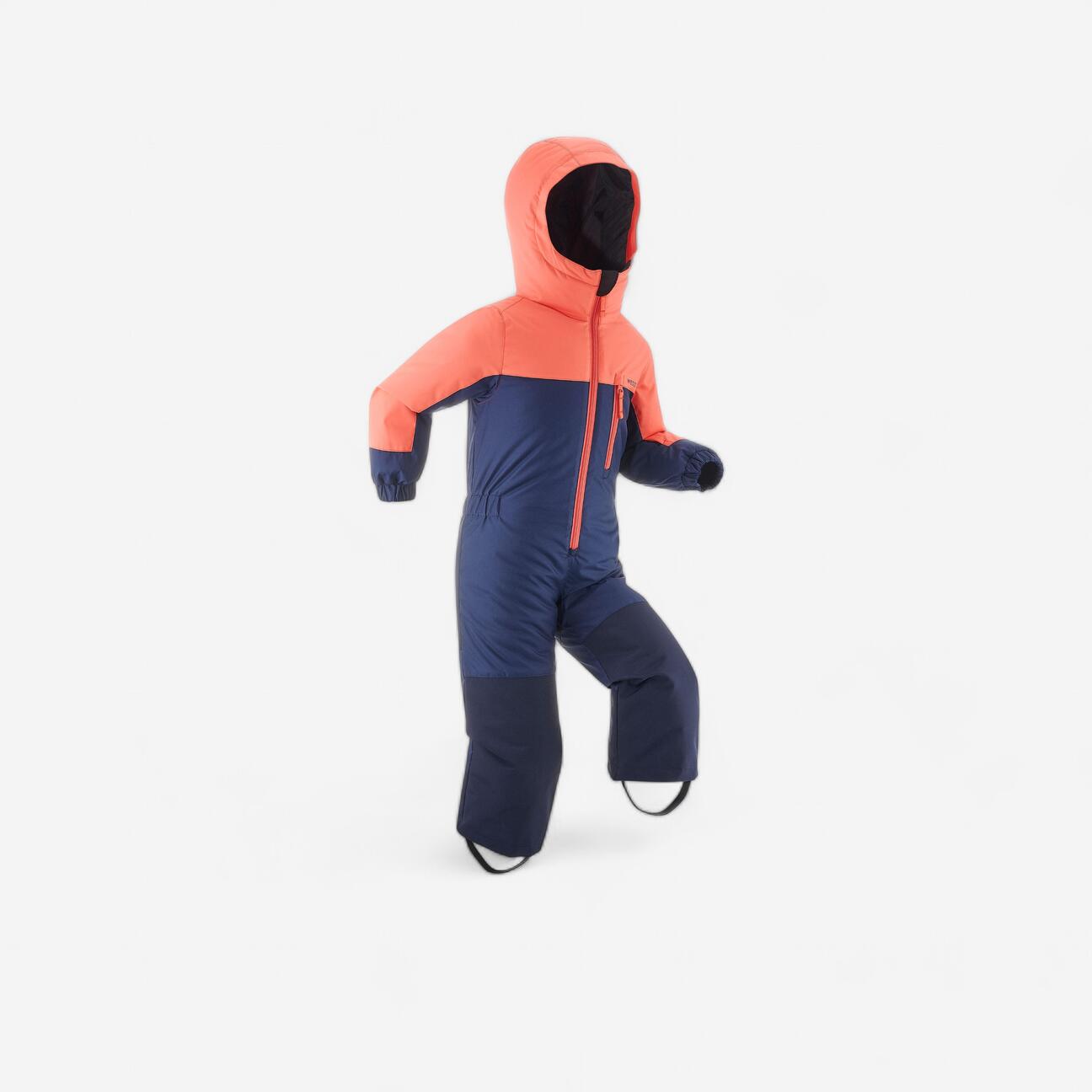 COMBINAISON DE SKI ENFANT CHAUDE ET IMPERMEABLE 100 CORAIL Wedze