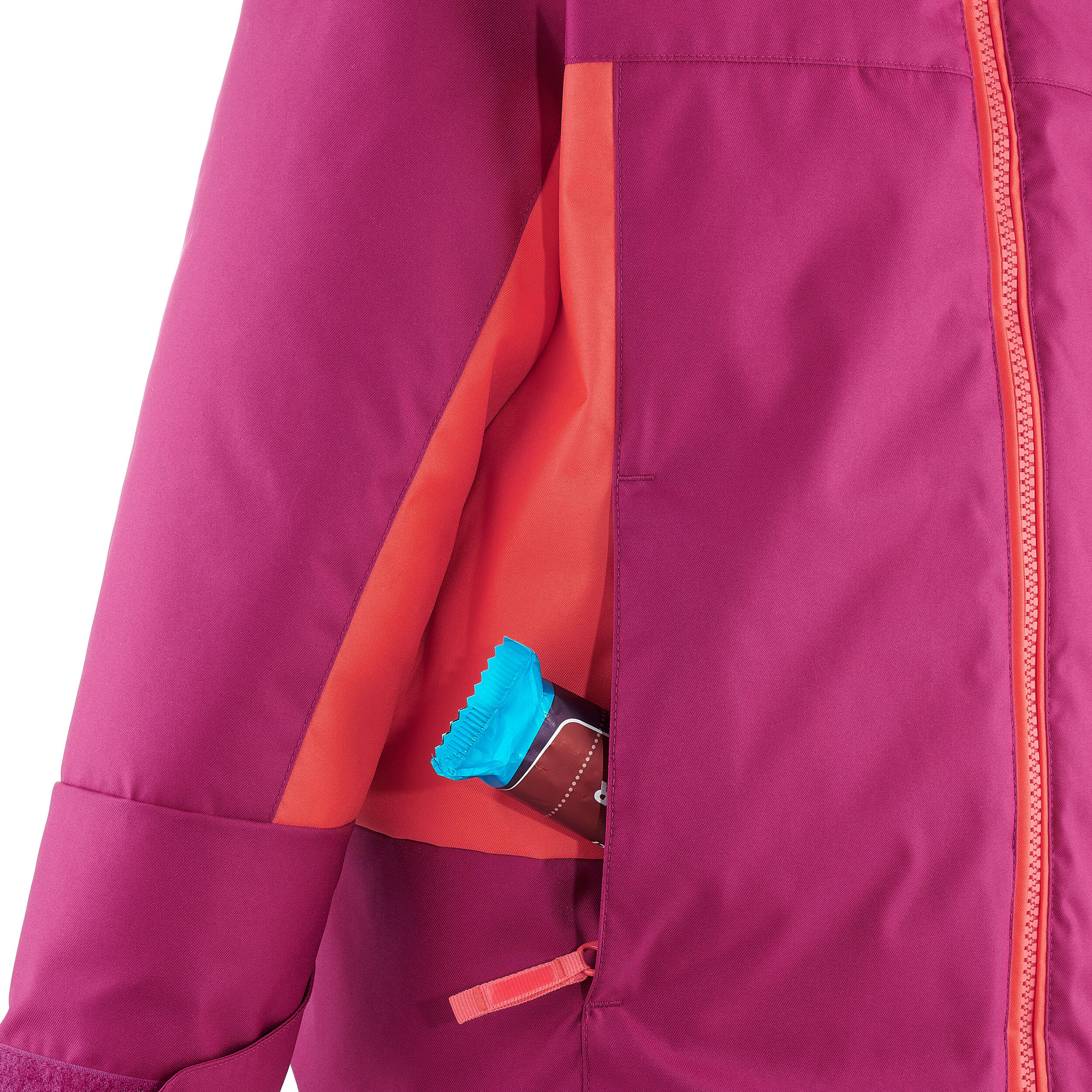 Children's Skiing Jacket Pull'n Fit - Purple/Coral 8/10