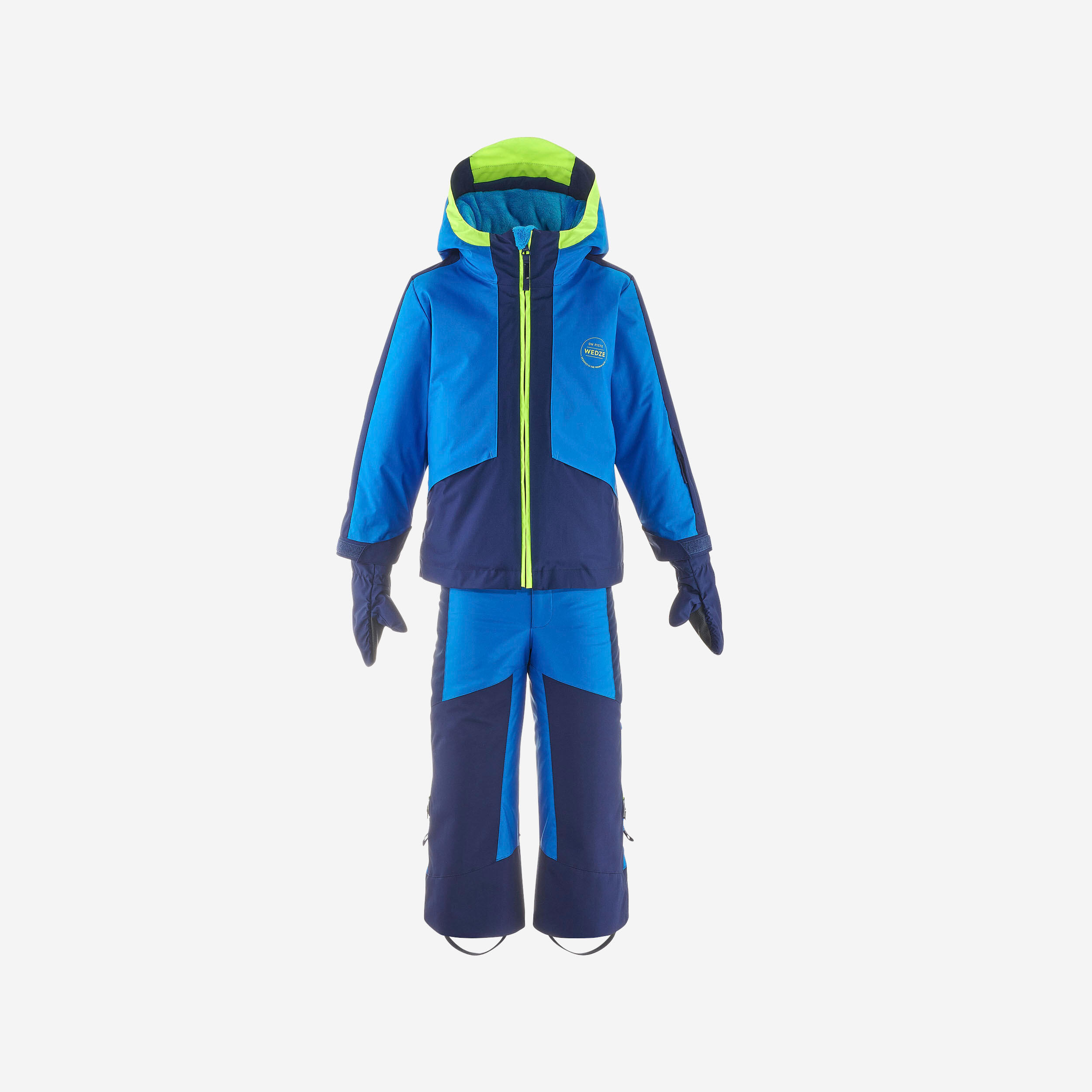 Warm and waterproof 580 children's ski combo - blue