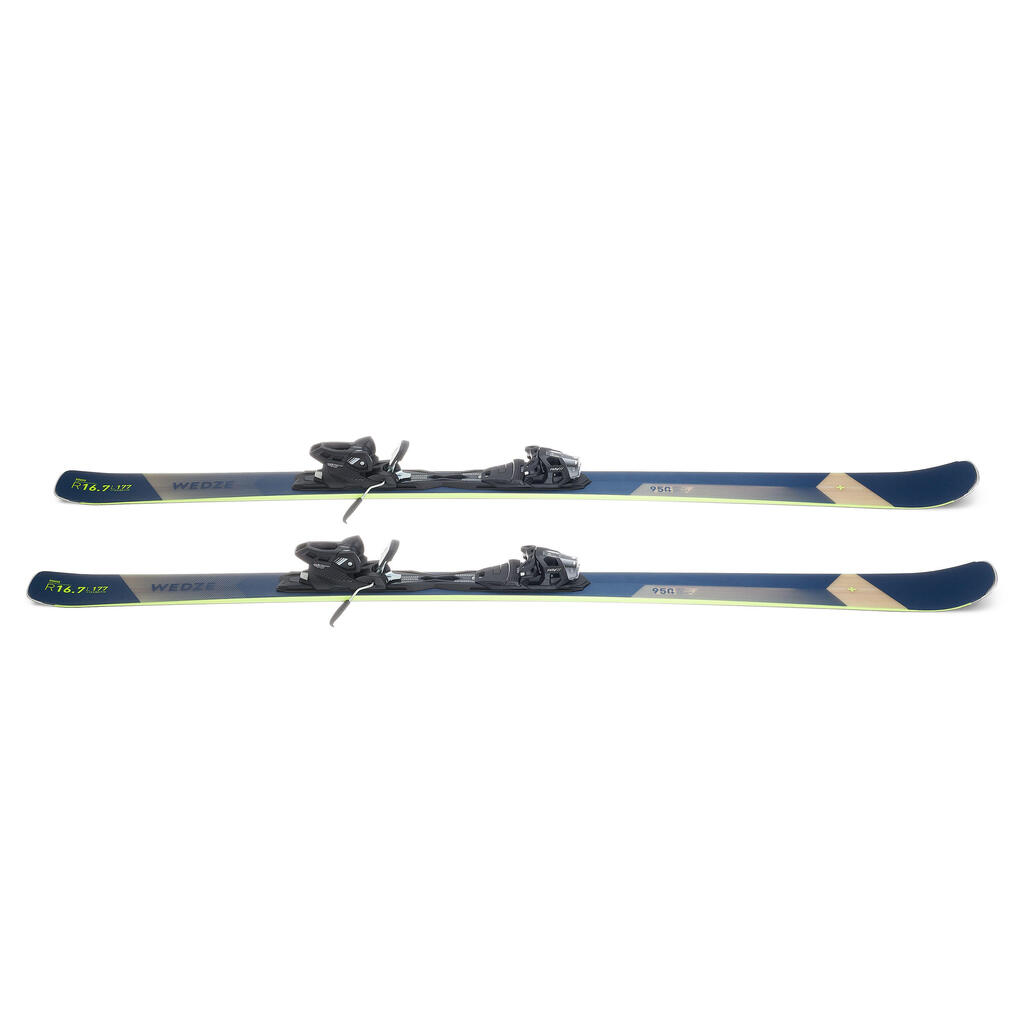 Pánske zjazdové lyže Cross 950+ s viazaním modré