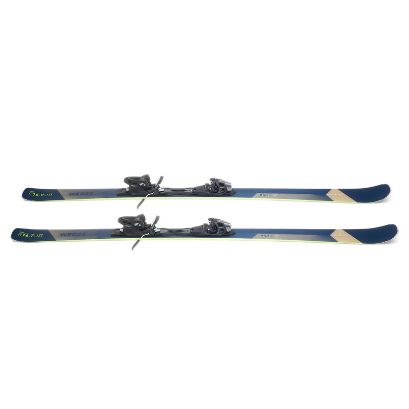 Schiuri cu legături schi pe pârtie Cross 950+ Albastru Bărbați 