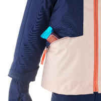 Kids’ Warm and Waterproof Ski Suit 580 - Blue and Pink