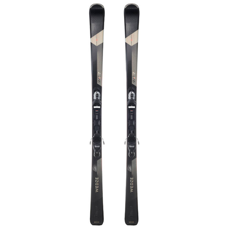 MEN’S ALPINE SKI WITH BINDING - CROSS 550+ BLACK