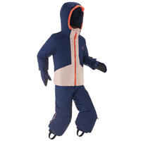 Kids’ Warm and Waterproof Ski Suit 580 - Blue and Pink