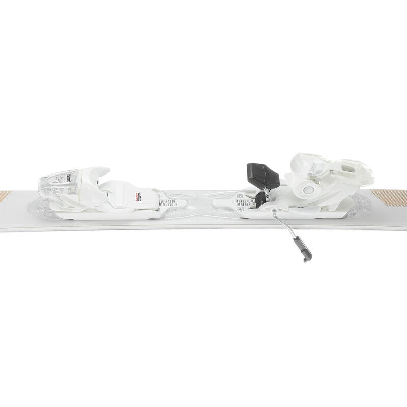 Schiuri cu legături schi pe pârtie CROSS 550+ Alb Damă