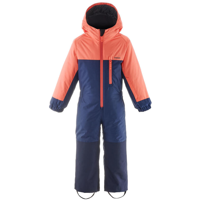 COMBINAISON DE SKI ENFANT CHAUDE ET IMPERMEABLE - 100 CORAIL