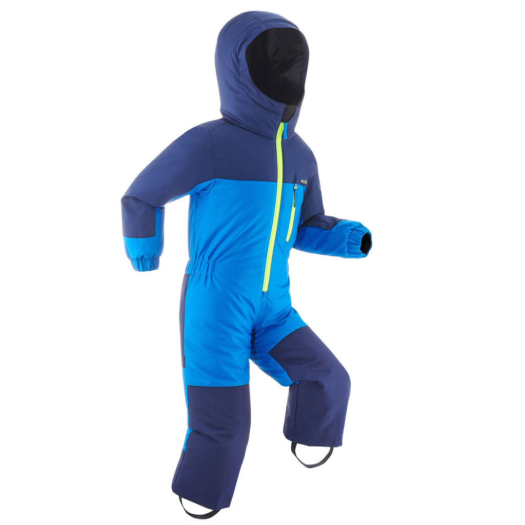 Kids’ Warm and Waterproof Ski Suit - 100 Blue