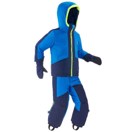 Kids’ Warm and Waterproof Ski Suit 580 - Blue