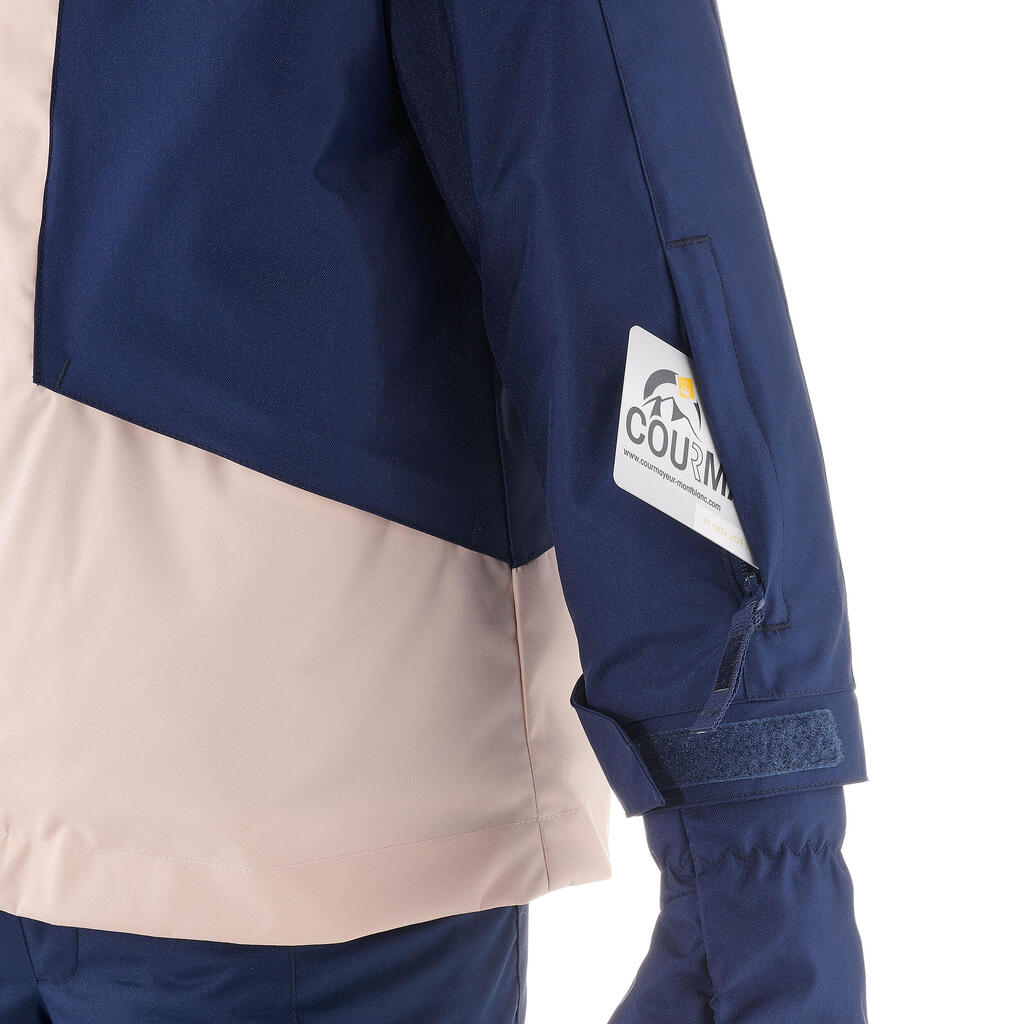 Traje de esquí niños cálido e impermeable 580 - azul y rosa 