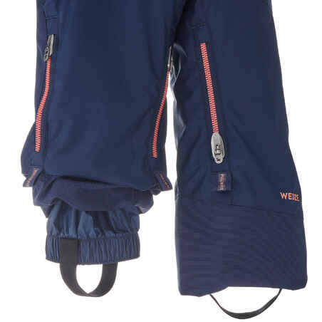 Kids’ Warm and Waterproof Ski Suit 580 - Blue and Pink
