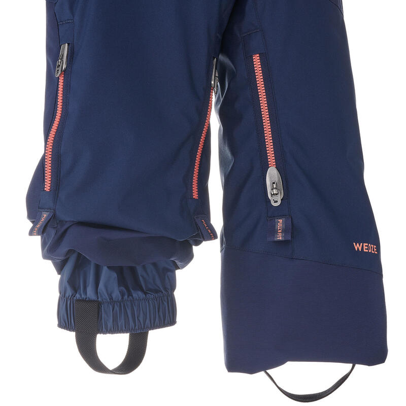 Combo de ski enfant chaud et imperméable 580 - bleu et rose