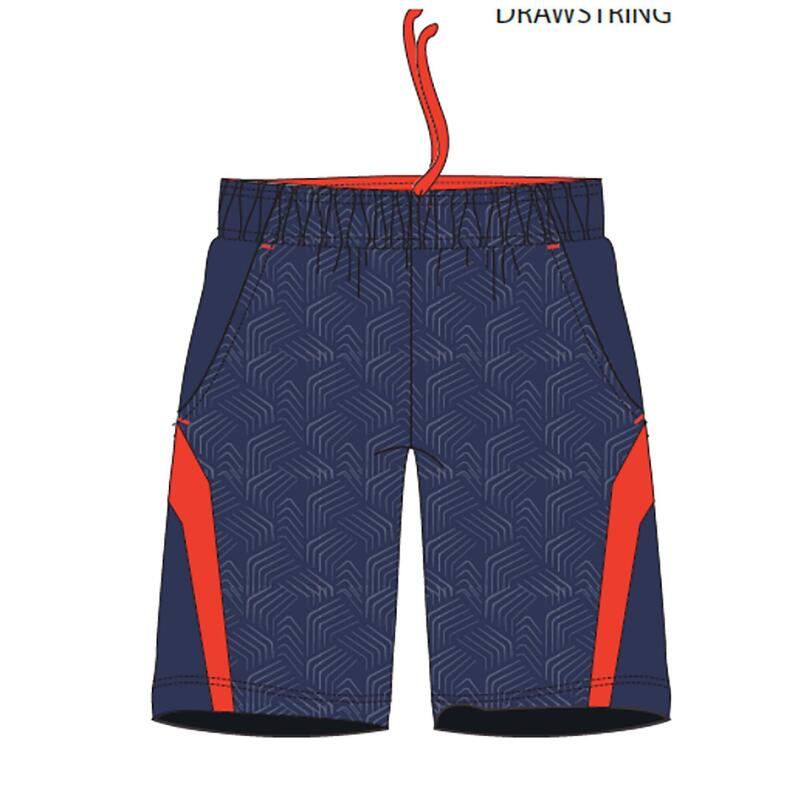 Şort Badminton 560 Bleumarin/Roșu Copii