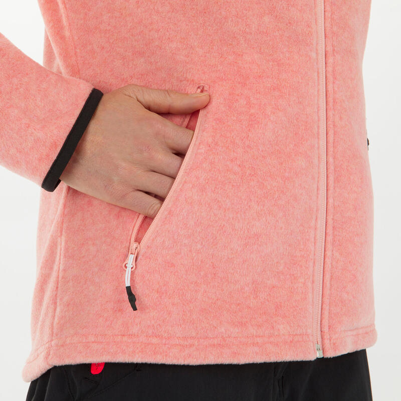 Women's Sailing Water Repellent Fleece Race 100 - Salmon Pink