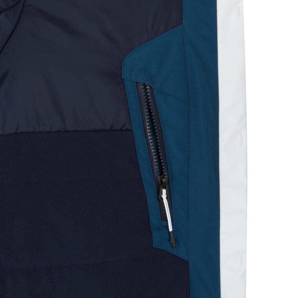 Regenjacke Parka Segeln Damen wasserdicht 500 blau/schwarz