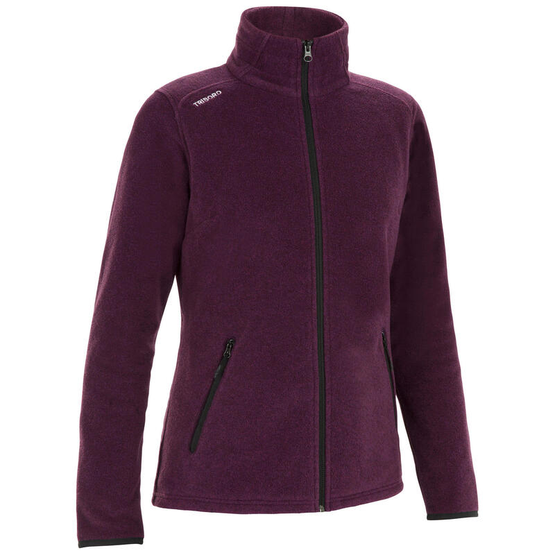 Polaire chaude de voile Sailing 100 femme Violet chiné