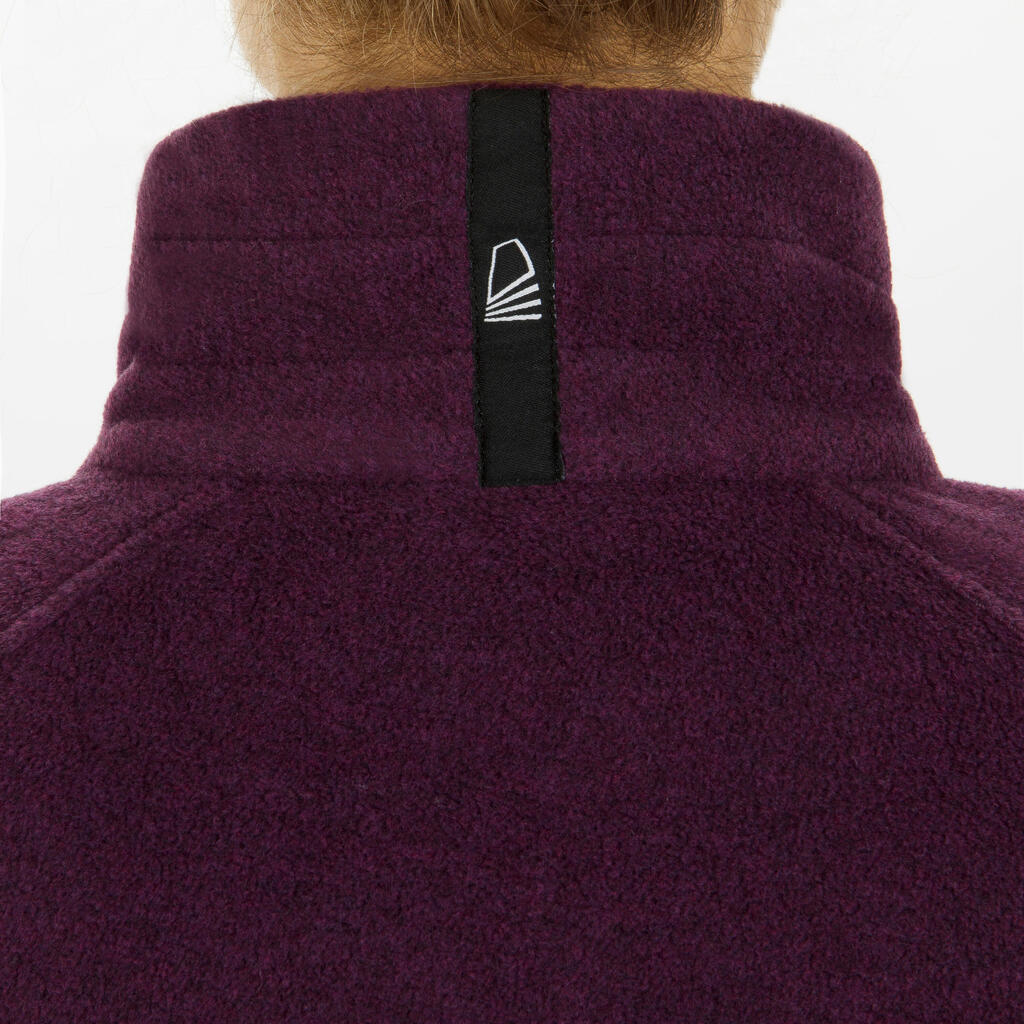 Fleecejacke Segeln Sailing 100 warm Damen violett meliert