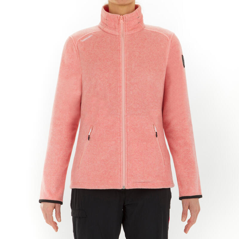 Women's Sailing Water Repellent Fleece Race 100 - Salmon Pink