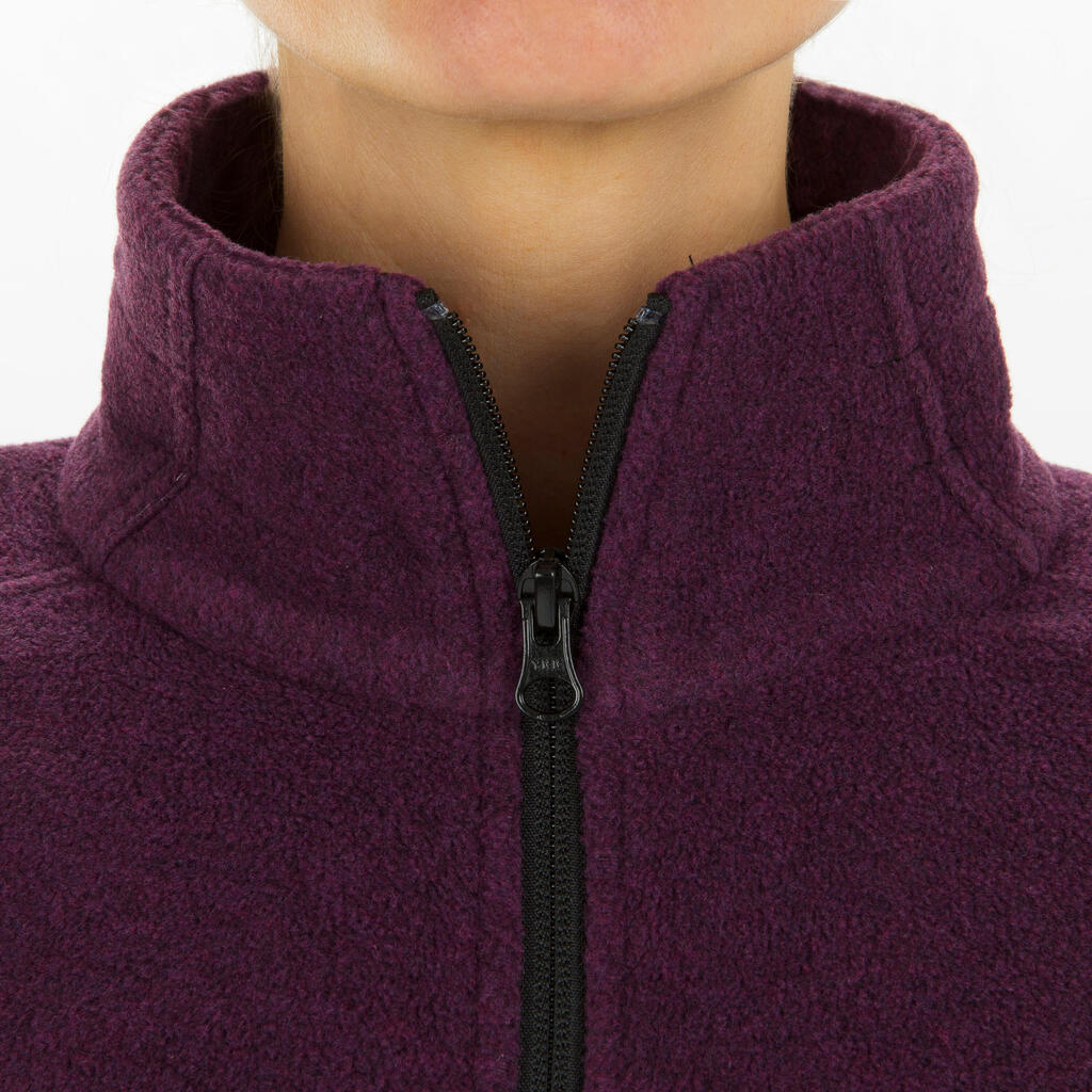 Fleecejacke Segeln Sailing 100 warm Damen violett meliert