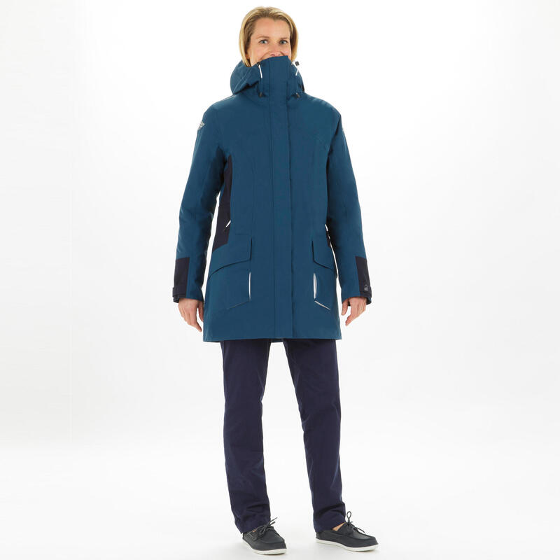 Veste parka bateau femme 500 Bleu