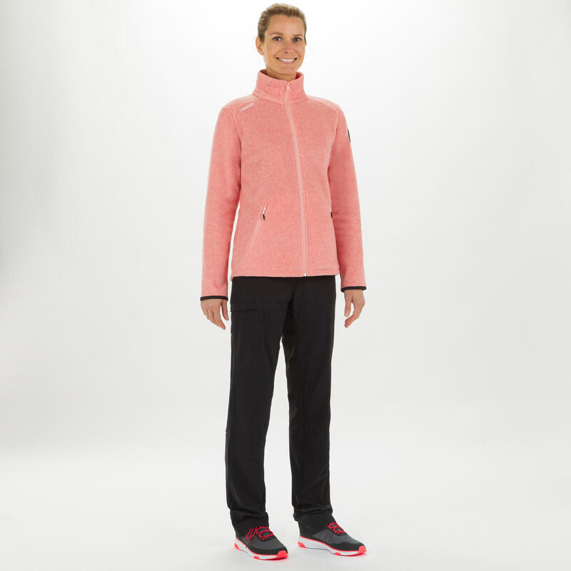 Women's Sailing Water Repellent Fleece Race 100 - Salmon Pink