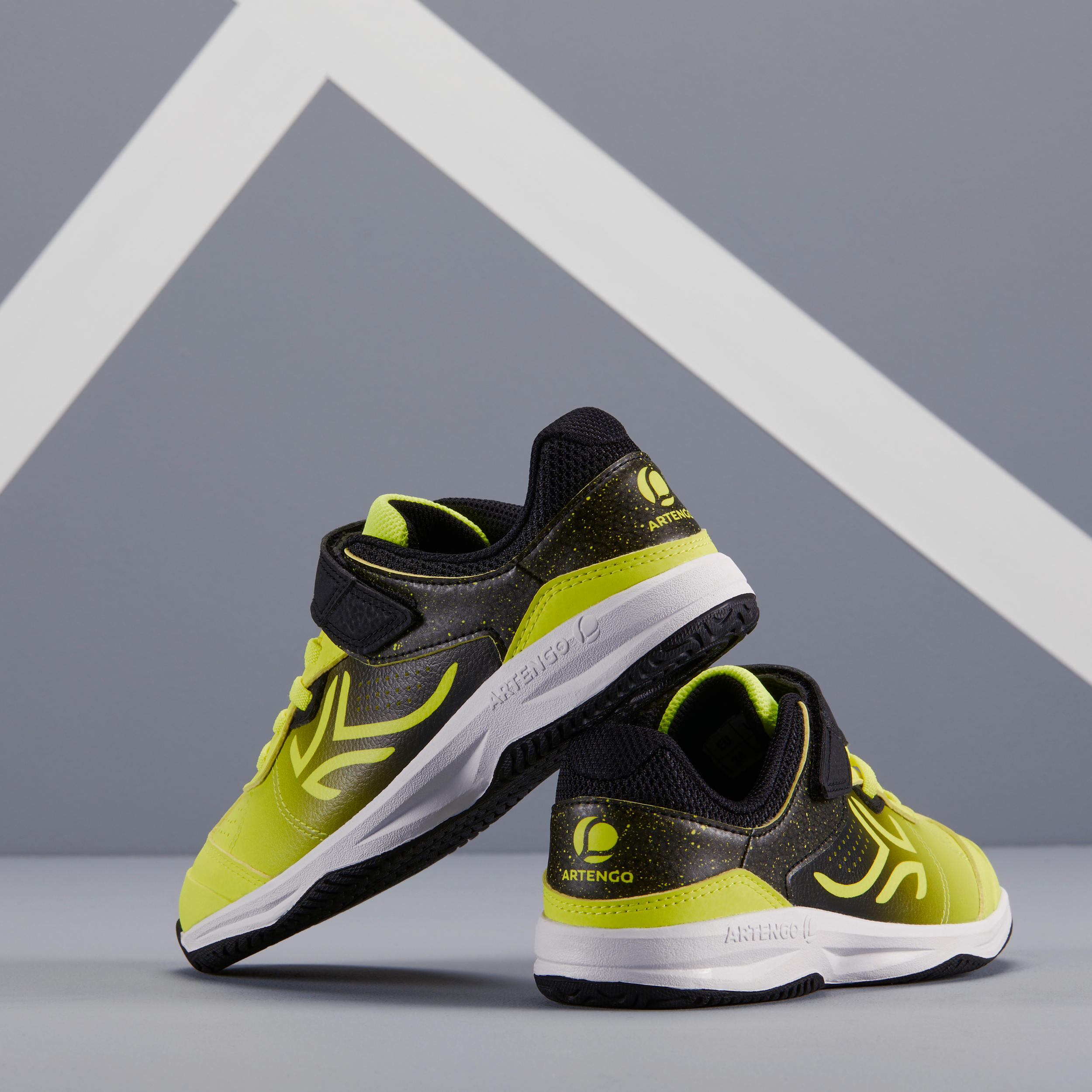 DECATHLON Detská obuv 160 na tenis čierno-žltá 36 · záber 6