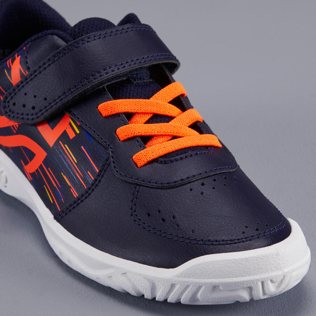 Tenis de fitness con velcro para Niños 130 azul oscuro