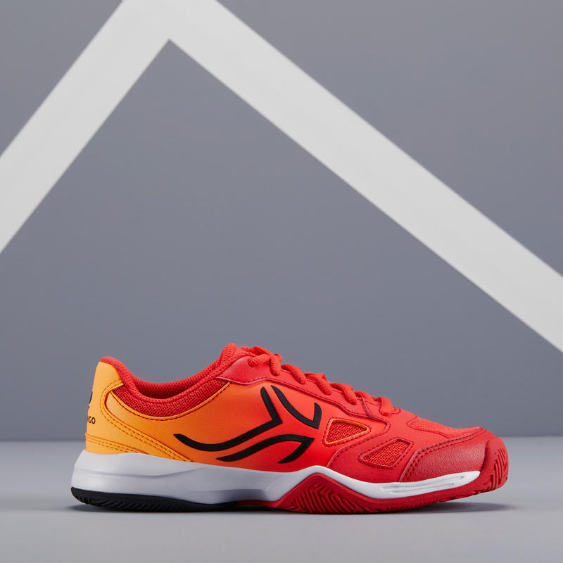 รองเท้าเทนนิสสำหรับเด็กรุ่น TS560 JR (สีส้ม/แดง)