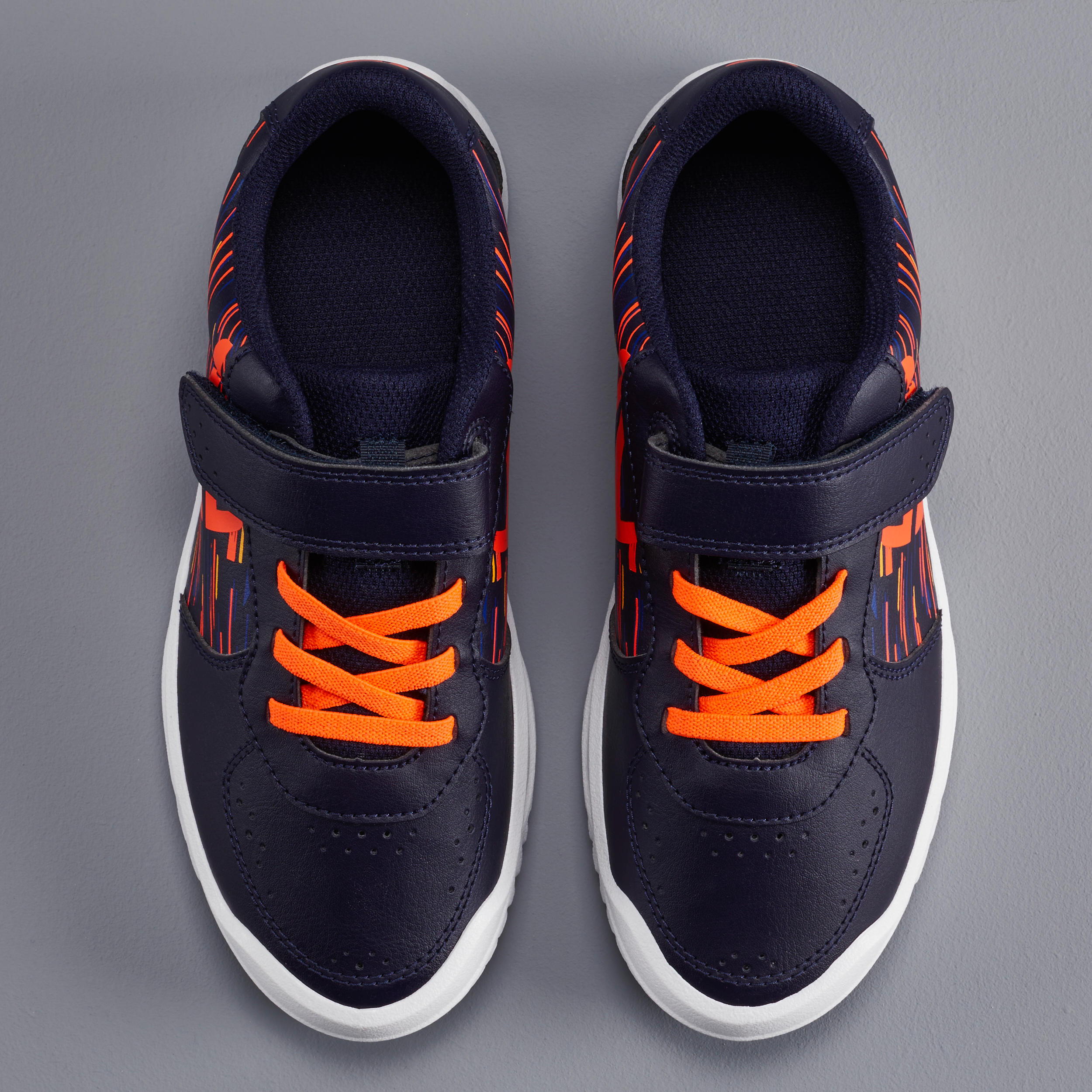 Chaussures de sport enfant – TS 130 bleu/orange - DECATHLON