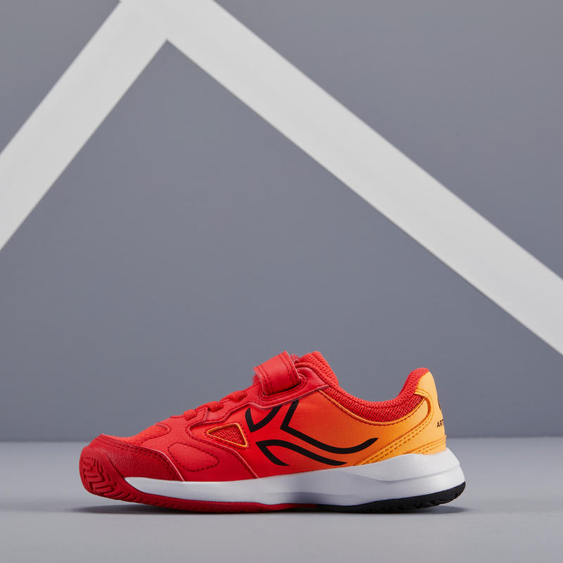 รองเท้าเทนนิสสำหรับเด็กรุ่น TS560 KD (สีส้ม/แดง)