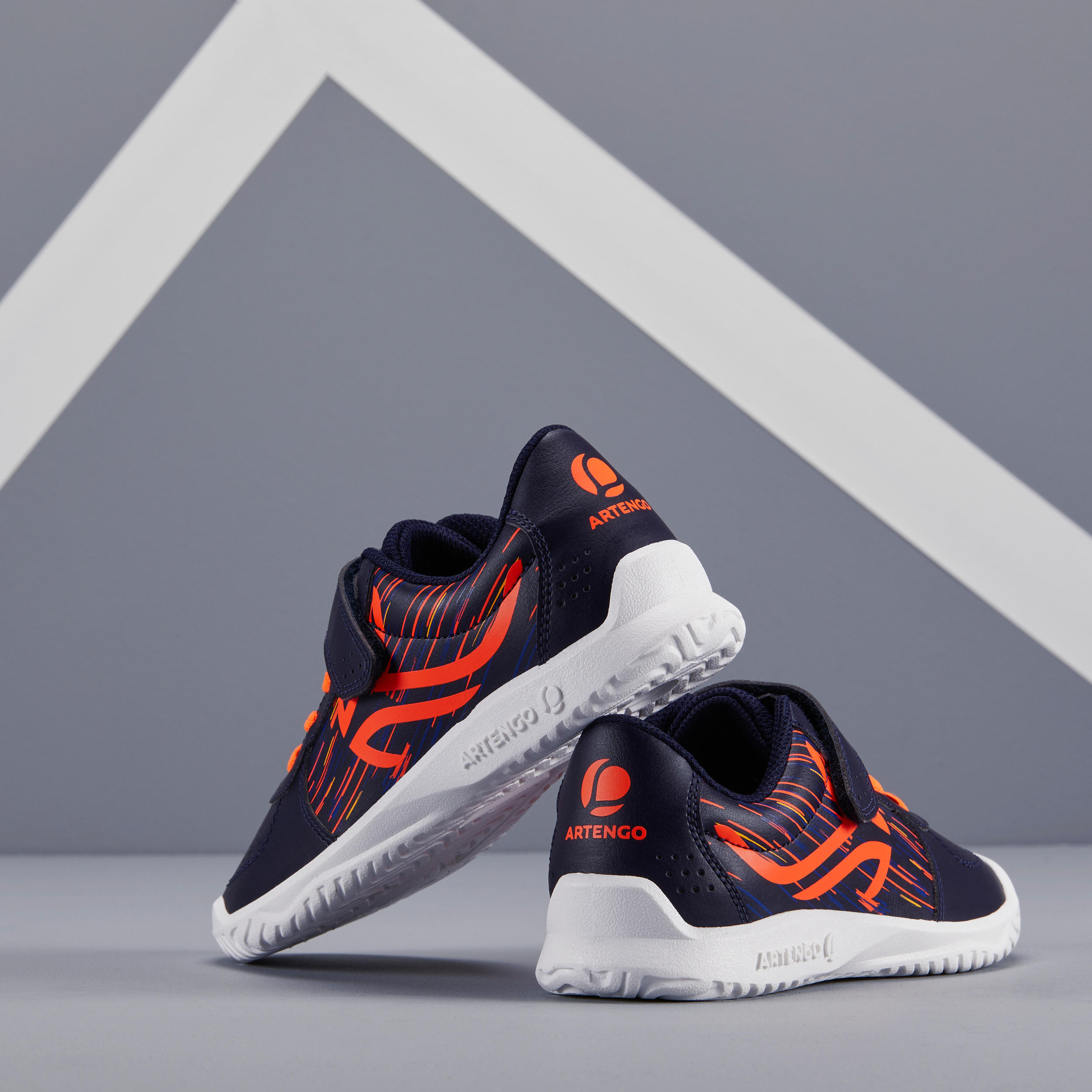 Kids’ Tennis Shoes - TS 130 Blue/Orange - DECATHLON