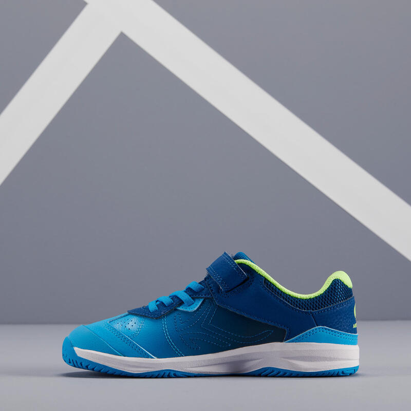 รองเท้าเทนนิสสำหรับเด็กรุ่น TS160 (สีฟ้า Ball)