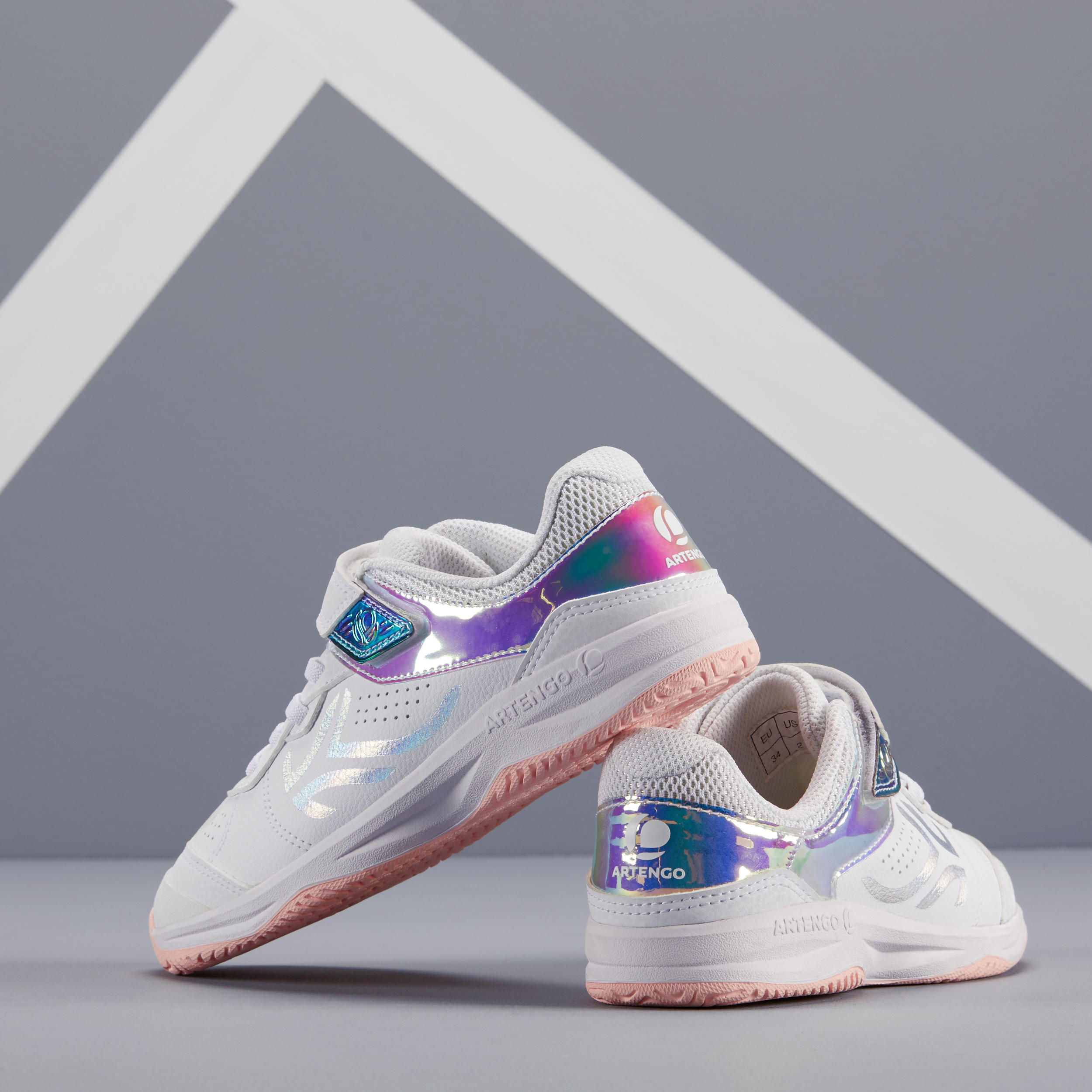 Kids' Tennis Shoes - TS 160 White - DECATHLON