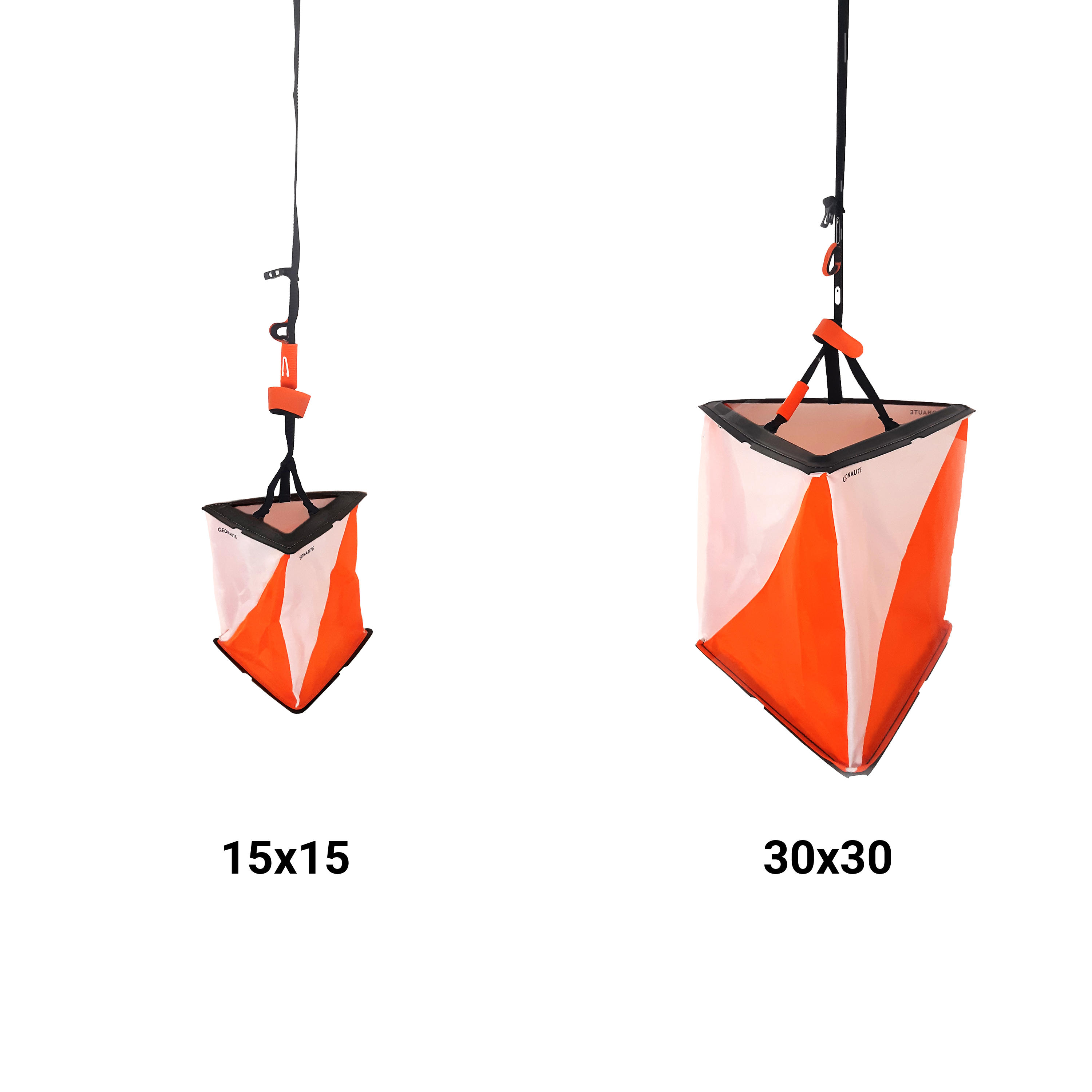 Pack of 10 Fabric Control Flags 15x15cm for Orienteering GEONAUTE