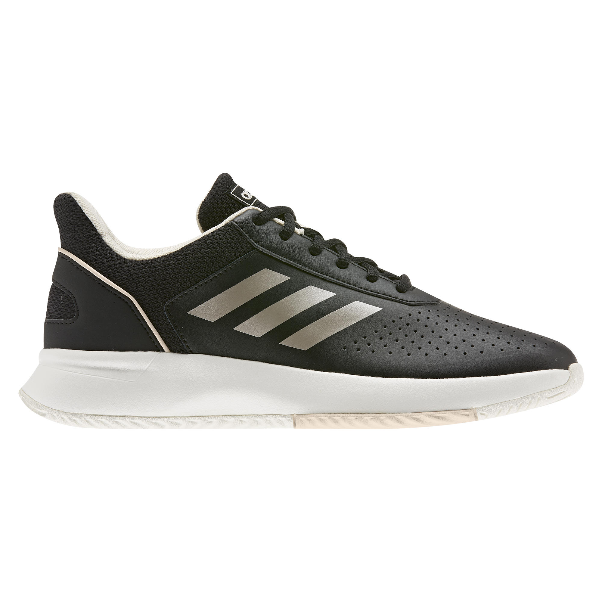 ADIDAS TENNISSCHOENEN VOOR DAMES COURTSMASH ZWART | Decathlon