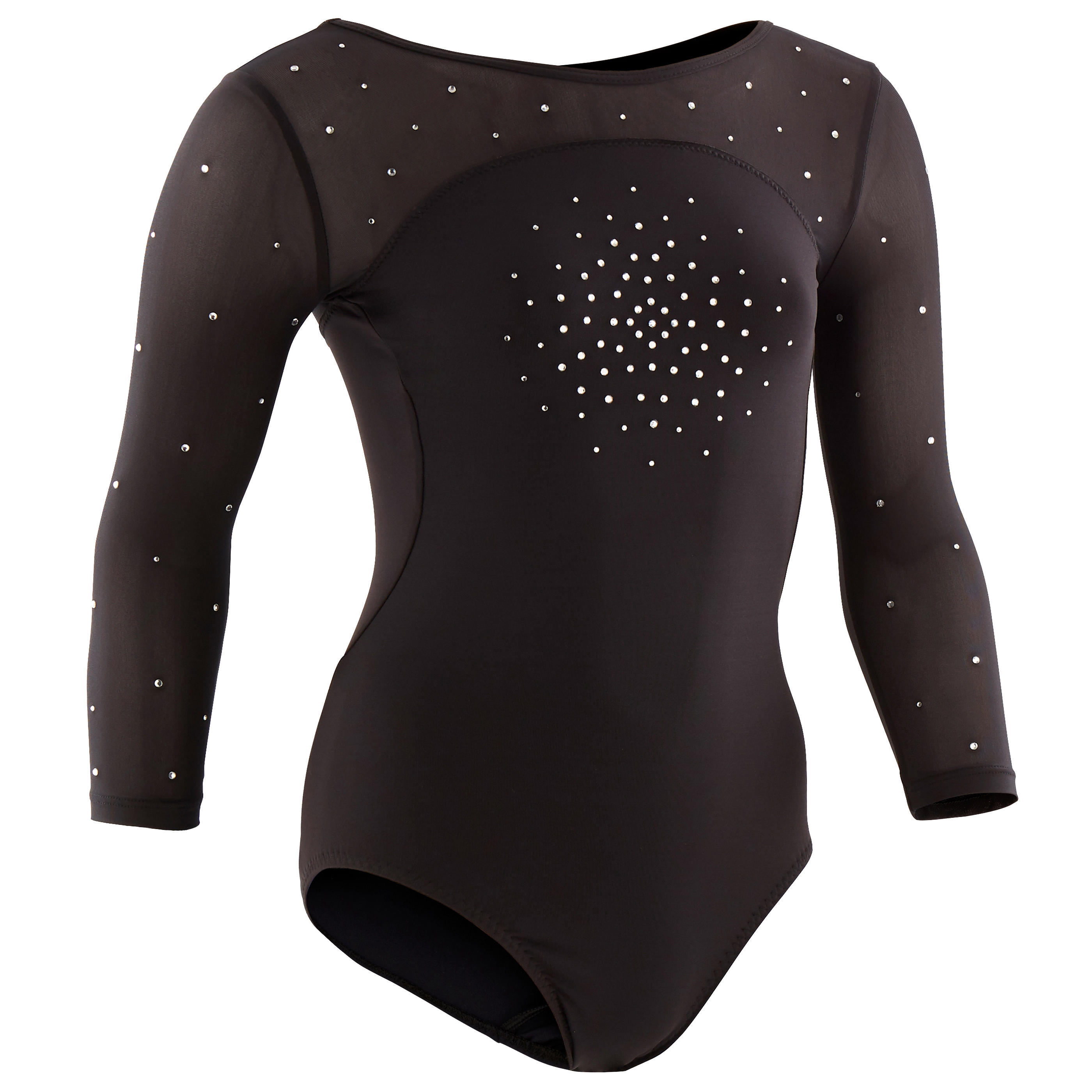 Girls' gym leotard - black 1/5