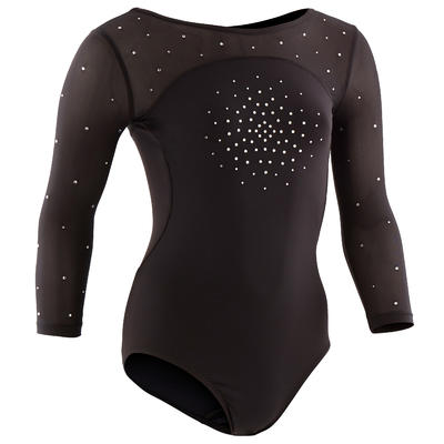 Body ginnastica bambina nero