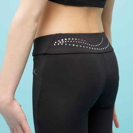 Leggings Negro con Lentejuelas Gimnasia Artística Femenina