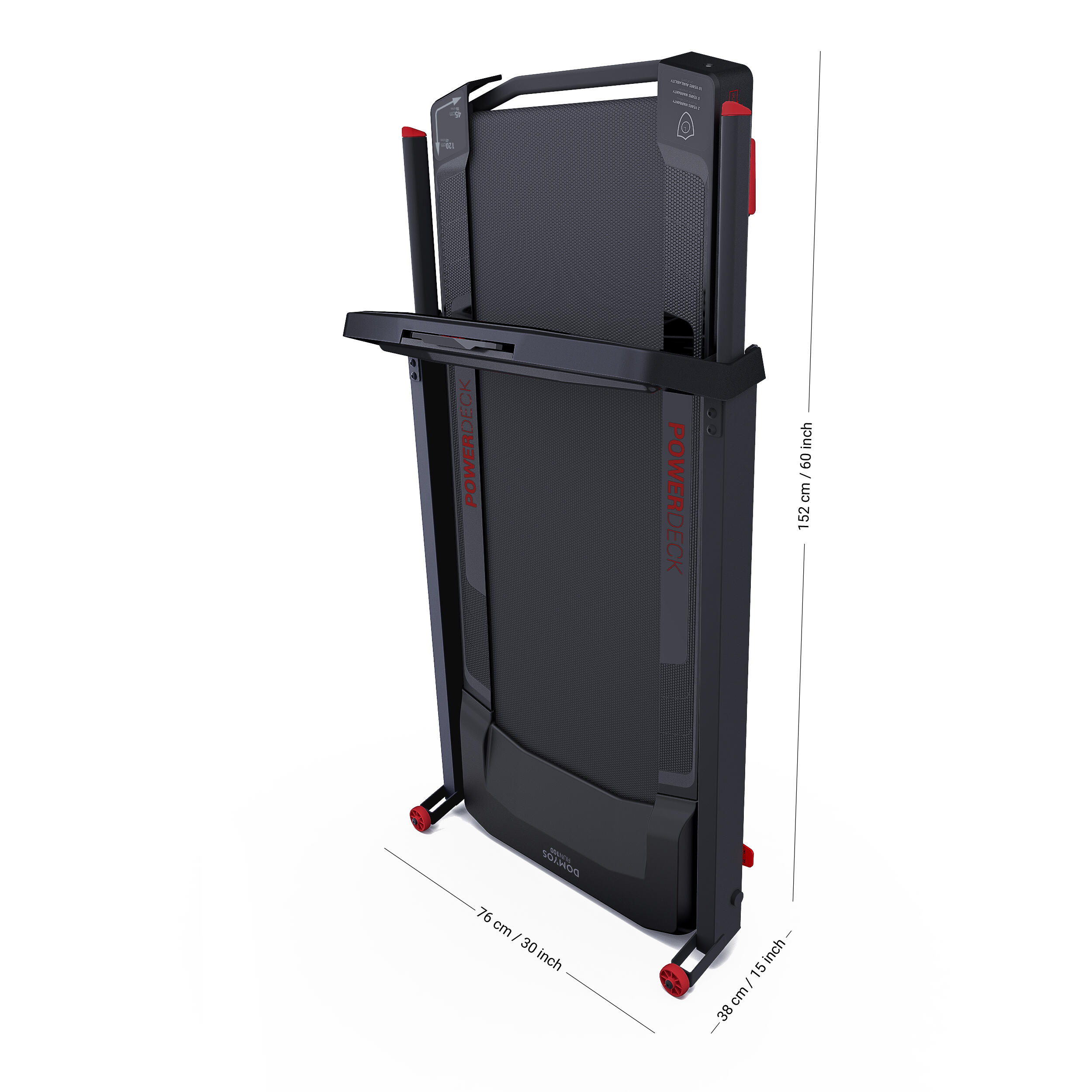 Tapis de course compact 14 km/h (9 mi/h) – Run 100 E - DOMYOS