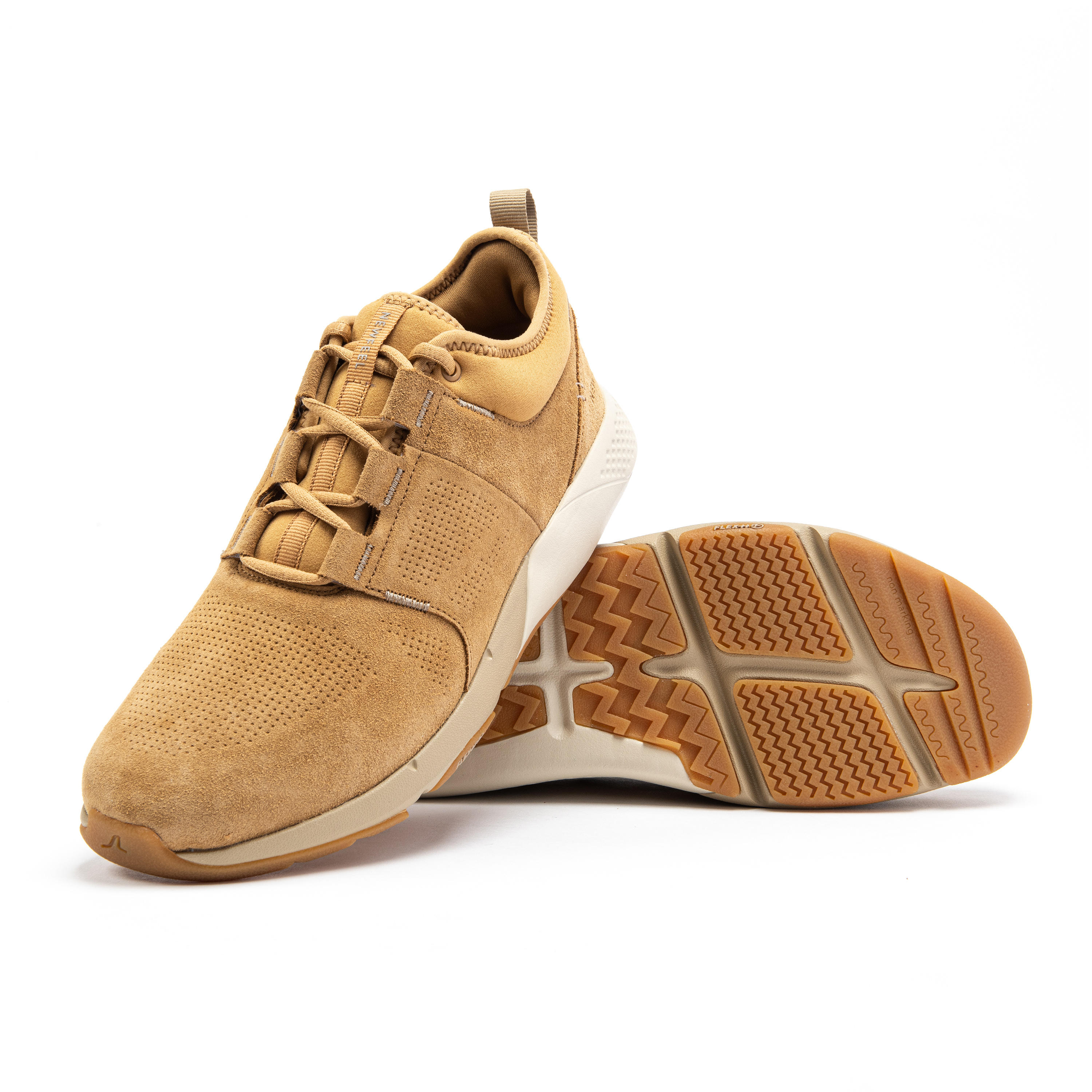 DECATHLON Pánska obuv Actiwalk Easy Leather na mestskú chôdzu kožená svetlohnedá 48 · záber 8