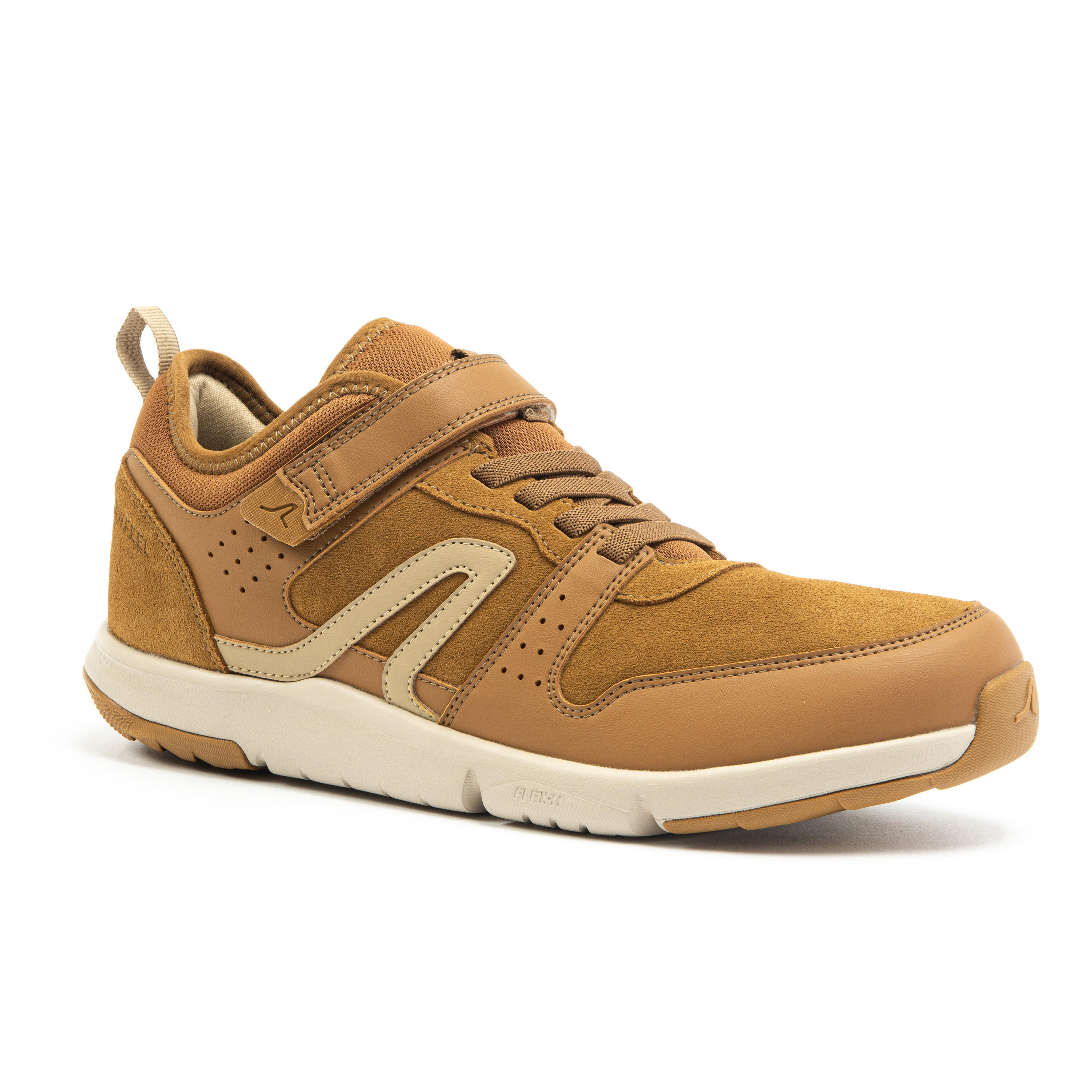 DECATHLON Pánska obuv Actiwalk Easy Leather na mestskú chôdzu kožená svetlohnedá 48 · záber 6