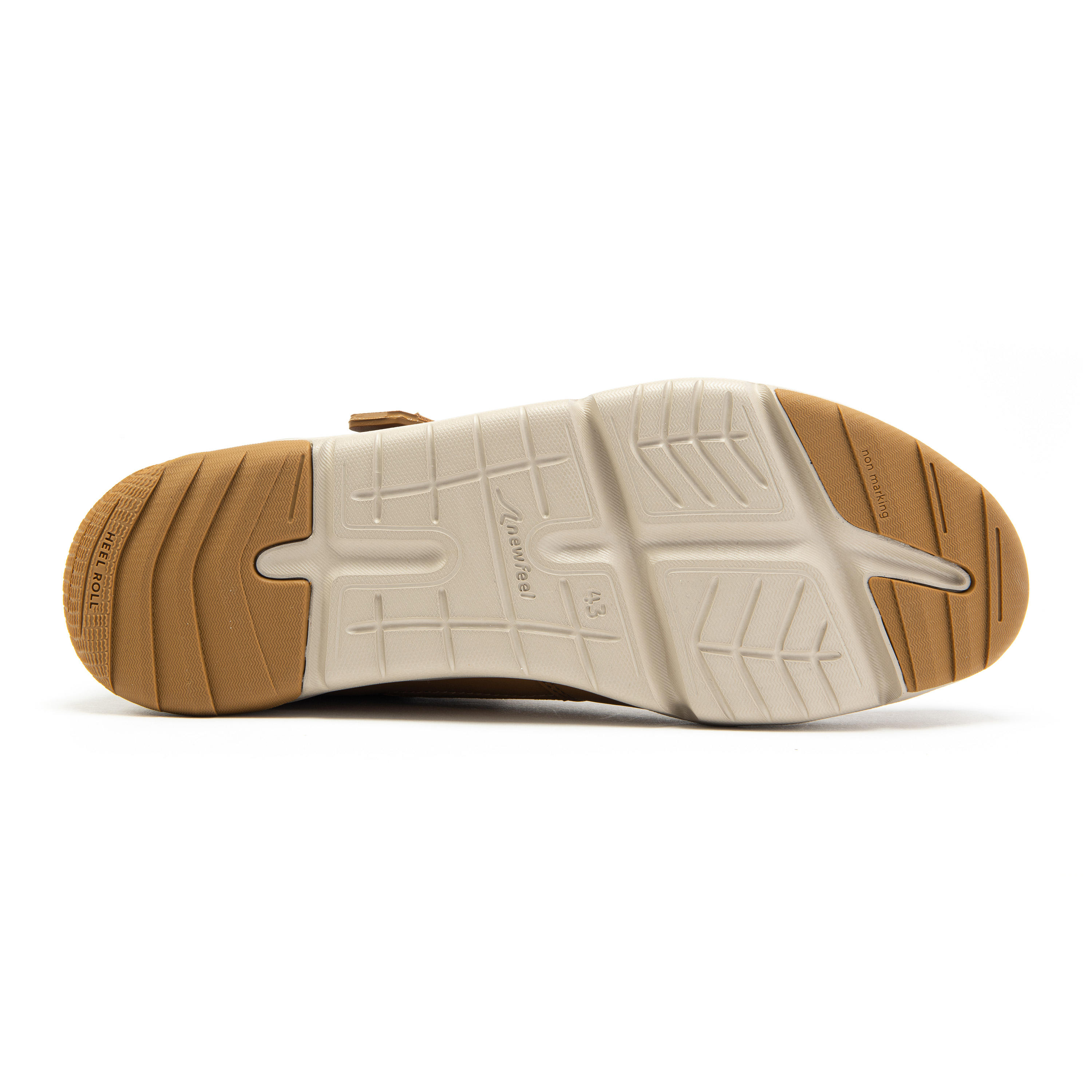 DECATHLON Pánska obuv Actiwalk Easy Leather na mestskú chôdzu kožená svetlohnedá 48 · záber 4
