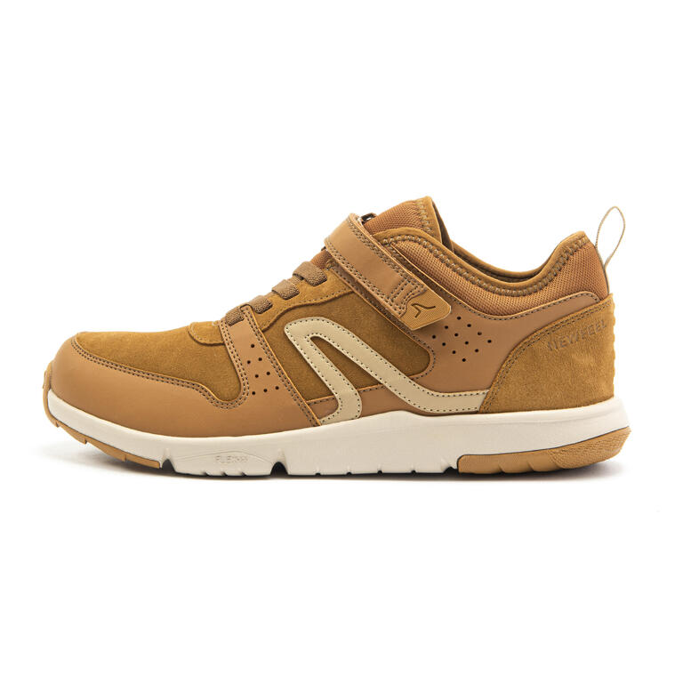 Buy Actiwalk Easy Leather Walking Shoes For Men Camel Online Decathlon