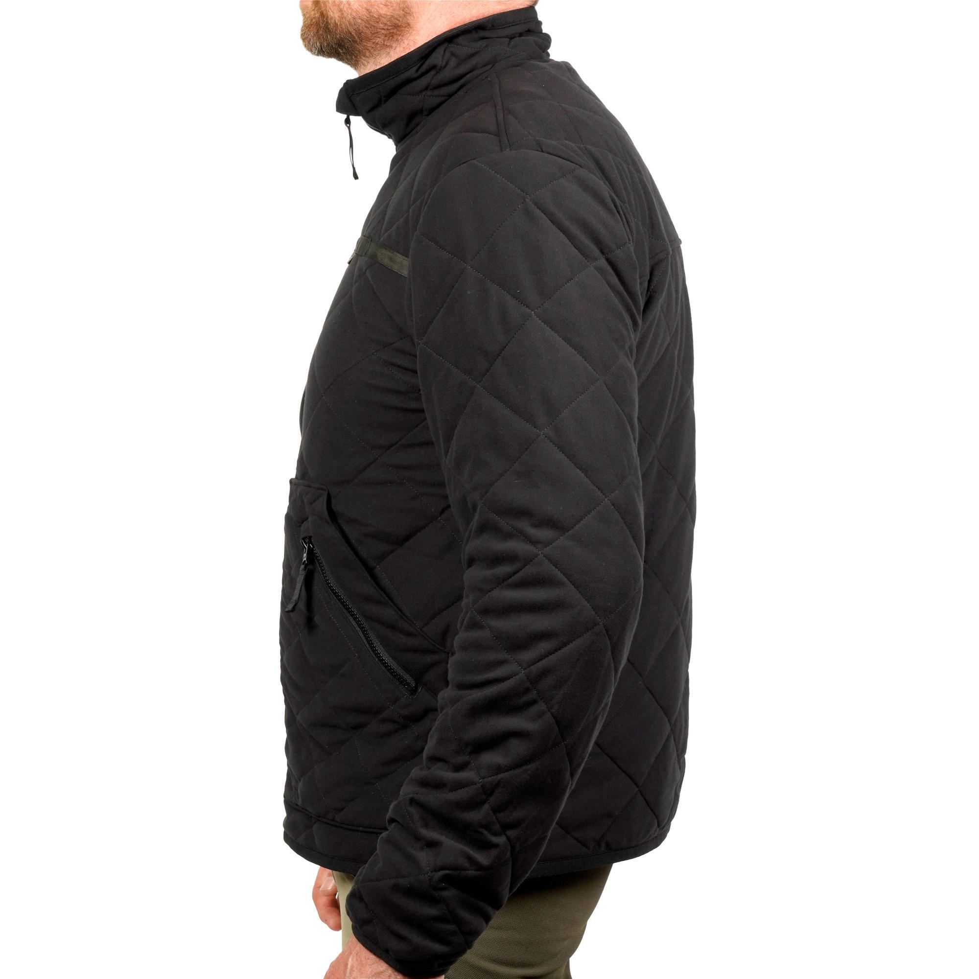 500 black silent quilted jacket