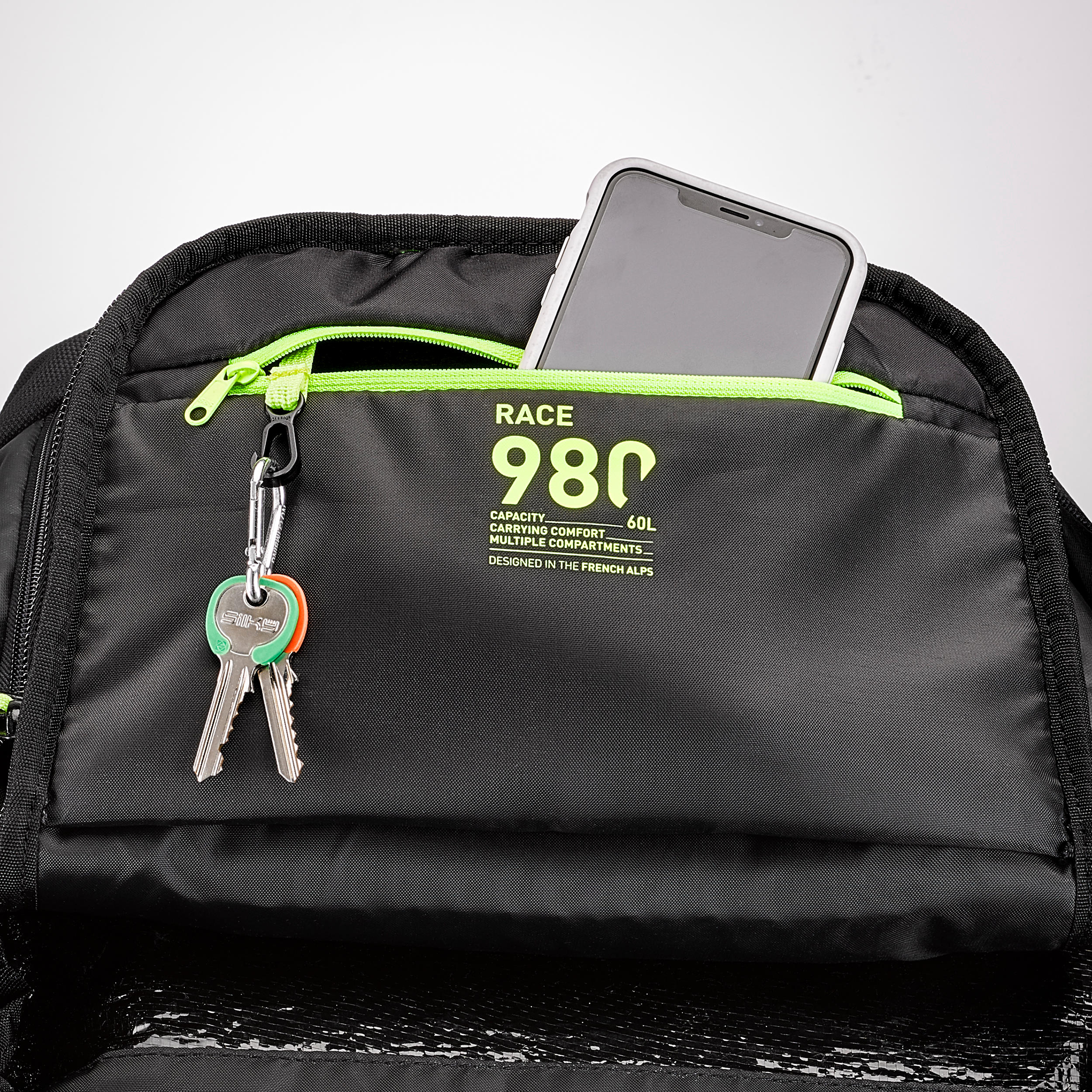 60 L Ski Backpack - 980 Black - WEDZE