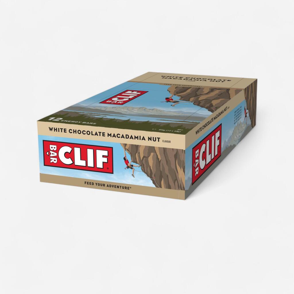 Energetinis batonėlis su baltuoju šokoladu ir makadamijomis „Clif Bar“ x12 (68g)