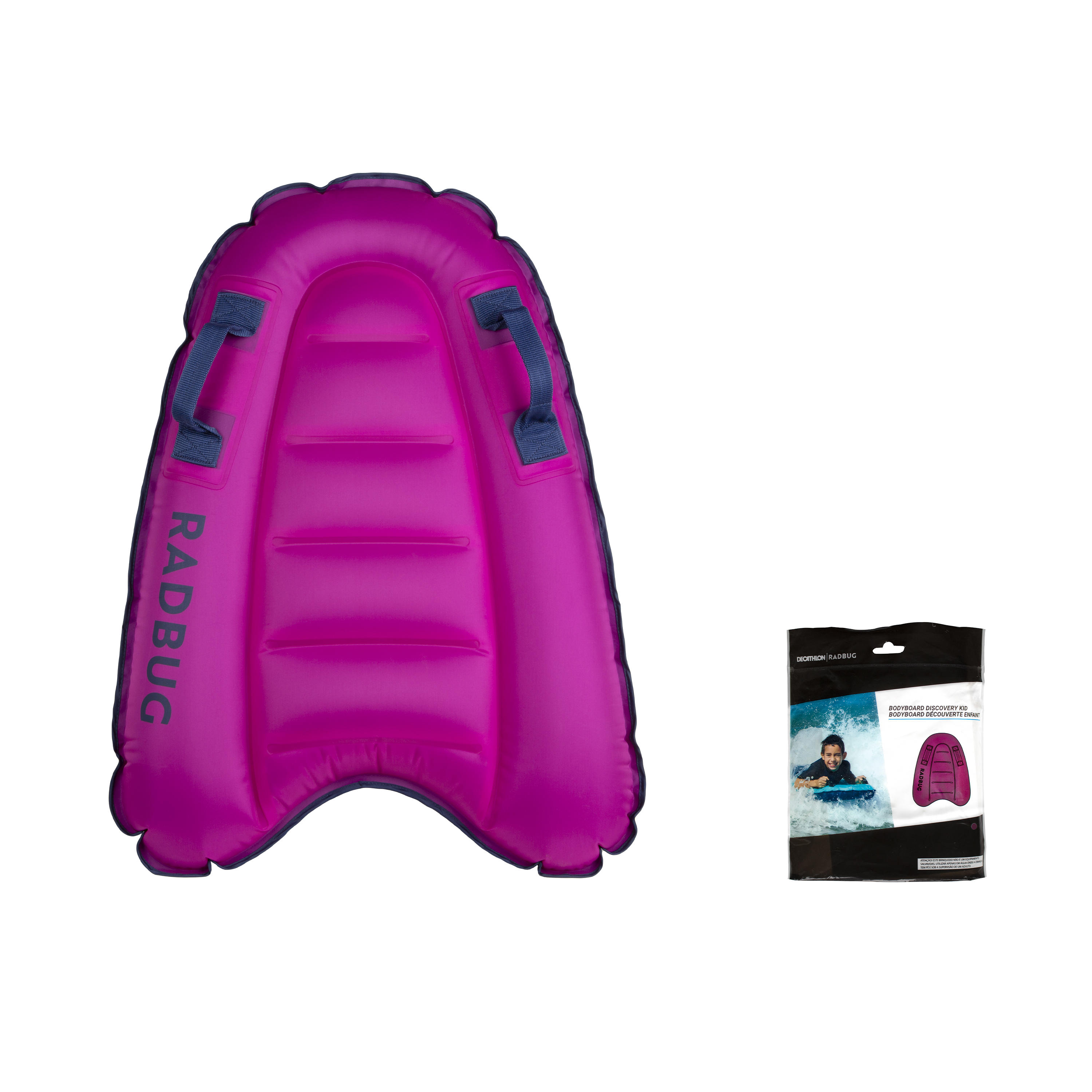 Opblaasbaar bodyboard voor kinderen Discovery roze 4-8 jaar (15-25 kg) 20/26