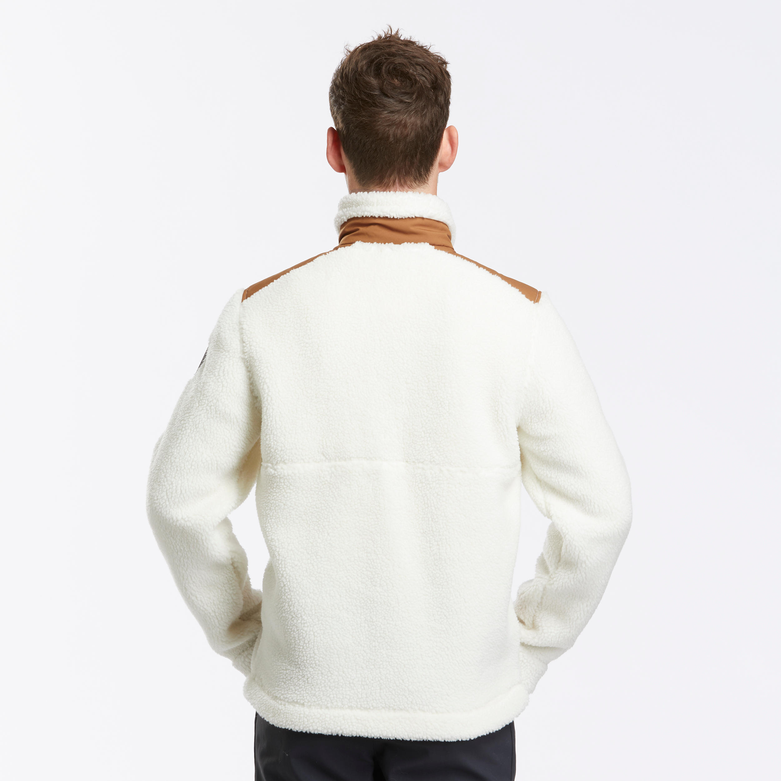 Men's Walking Fleece Jacket - White 3/5
