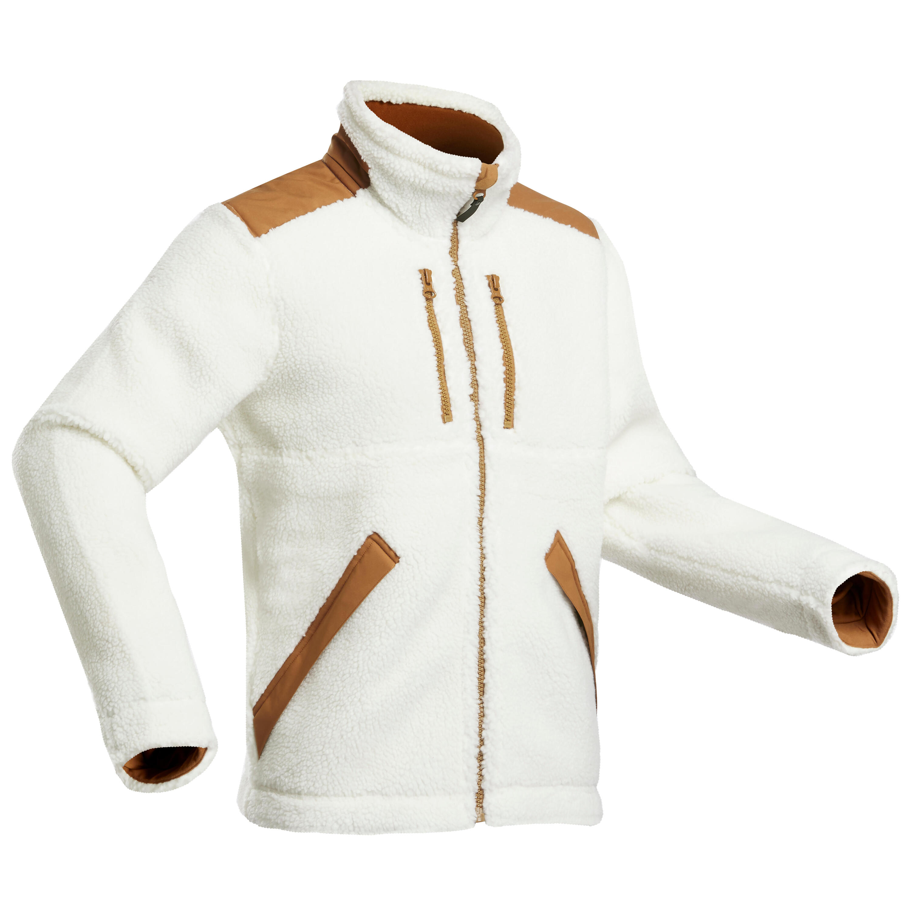 Men's Walking Fleece Jacket - White 1/5