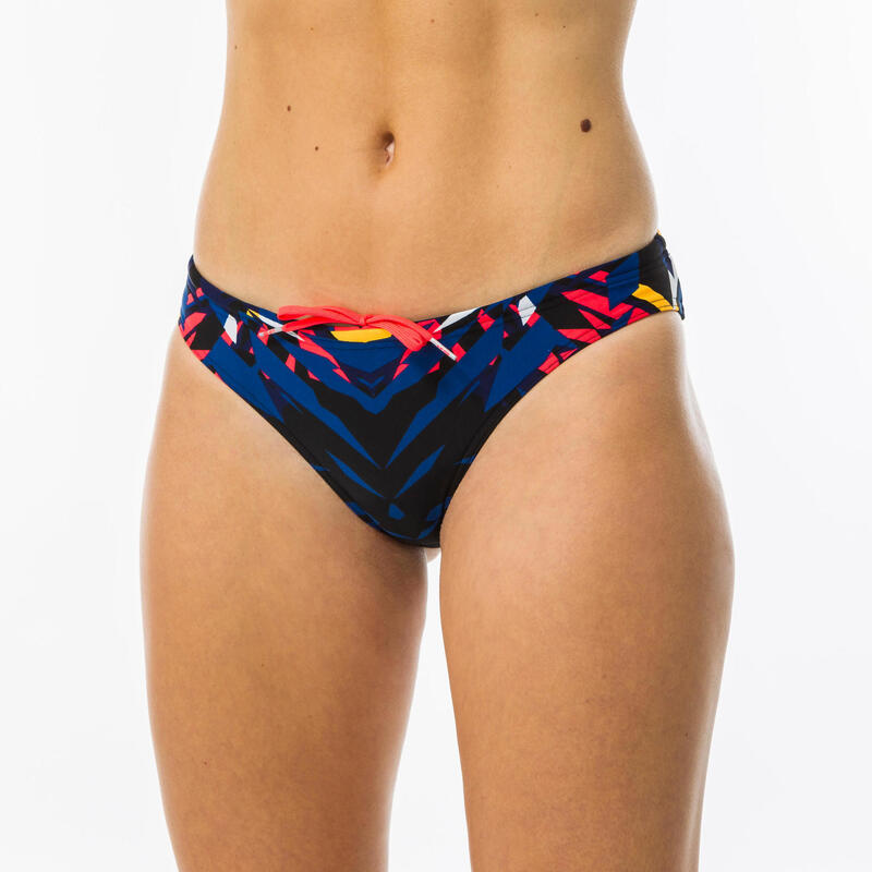 Bas de maillot de bain de natation femme Jana noir bleu et rouge
