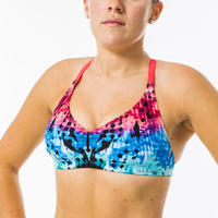 Women's Swimming Swimsuit Top Jana - Blue and Coral